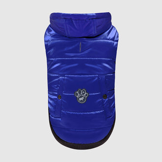 Shiny Puffer Vest in Blue, Canada Pooch Dog Parka|| color::blue|| size::na