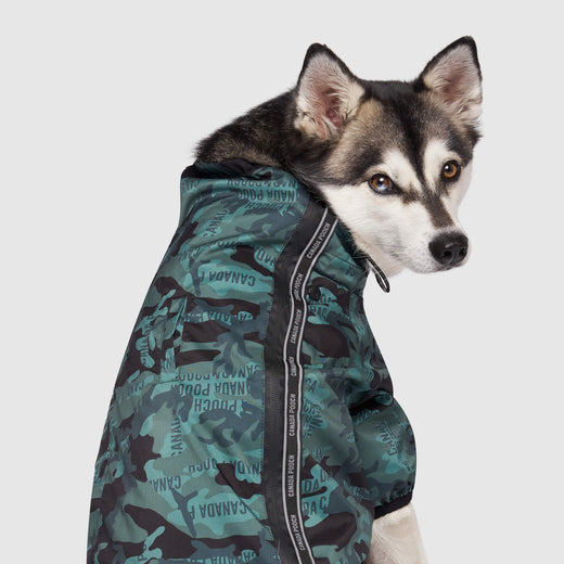 The Slush Suit in Green Camo, Canada Pooch Dog Slush Suit