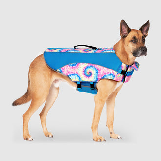 Wave Rider Life Vest in Tie Dye, Canada Pooch Dog Life Jacket