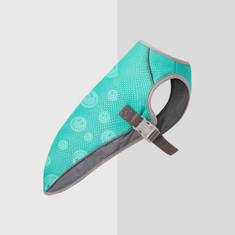 Chill Seeker Cooling Vest Wet Reveal in Wet Reveal Smiley, Canada Pooch, Dog T Shirt|| color::green-smiley|| size::na