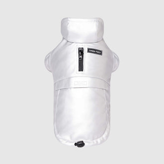Cold Front Raincoat  in silver, Canada Pooch, Dog Coat|| color::silver|| size::na