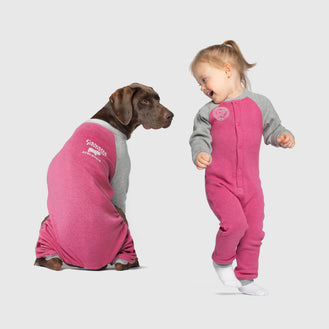 Frosty Fleece Kids Sweatsuit in Pink, Canada Pooch Kids Sweatsuit