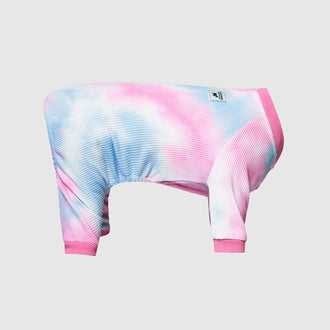 One-Of-A-Kind Waffle Onesie in pink blue, Canada Pooch, Dog Onesie|| color::pink-blue|| size::na