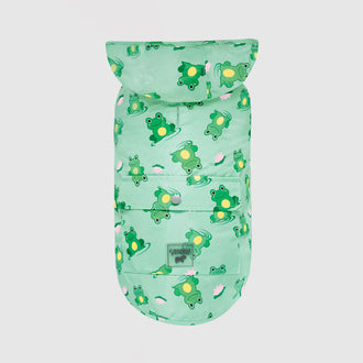 Pick Me Poncho in Frogs, Canada Pooch, Dog Raincoat|| color::frogs|| size::na
