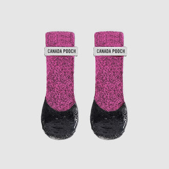 Secure Sock Boots in Black Grey, Canada Pooch Dog Socks || color::pink|| size::S