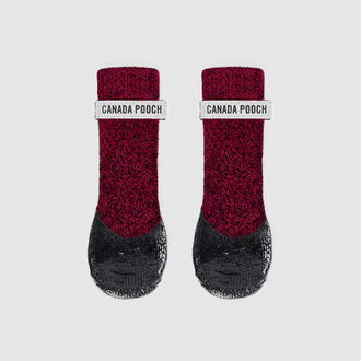Secure Sock Boots in Magenta Black, Canada Pooch Dog Socks || color::magenta-black || size::S
