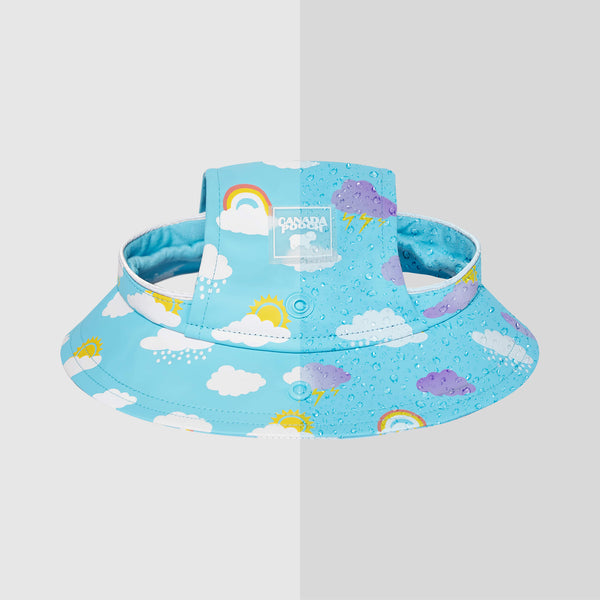 Torrential Tracker Cute Rain Hat for Dogs Canada Pooch Wet Reveal Clouds S
