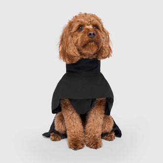 Complete Coverage Raincoat in Black, Canada Pooch Dog Raincoat|| color::black|| size::18|| name:: Cashew the Cavapoo|| weight::25