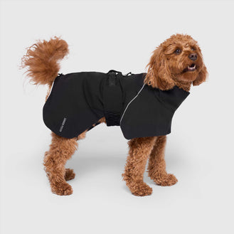 Complete Coverage Raincoat in Black, Canada Pooch Dog Raincoat