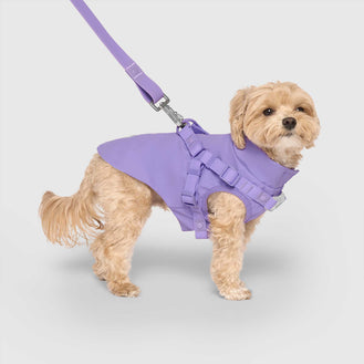 Harness Raincoat in Lavender, Canada Pooch Dog Raincoat