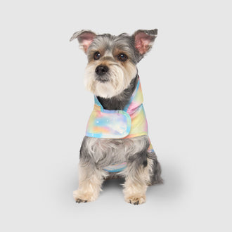 Pick Me Poncho, Canada Pooch Dog Raincoat|| color::cloud-dream|| size::12|| name:: Logan the Mini Schnauzer|| weight::13