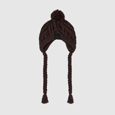 Polar Pom Pom Dog Hat in Espresso, Canada Pooch Dog Hat || color::espresso