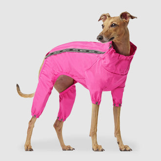 Slush Suit in Pink, Canada Pooch Dog Slush Suit|| color::pink|| size::14|| name:: Joey the Whippet|| weight::20