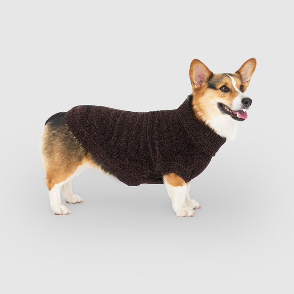 Soho Dog Sweater in Espresso, Canada Pooch Dog Sweater