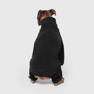 Stretch Body Warmer in Black, Canada Pooch Dog Sweater|| color::black|| size::22|| name:: Morty the Boxer|| weight::64