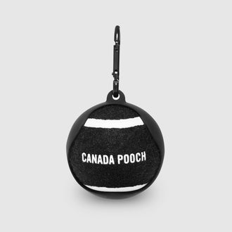 Tennis Ball + Holder in Black, Canada Pooch, Dog Toy|| color::black|| size::na