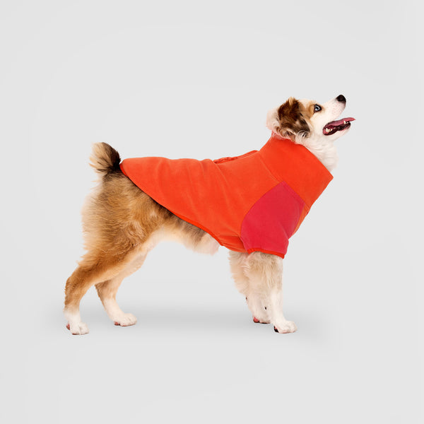 Weather-Resistant Fleece Pullover in Cayenne, Canada Pooch Dog Sweater