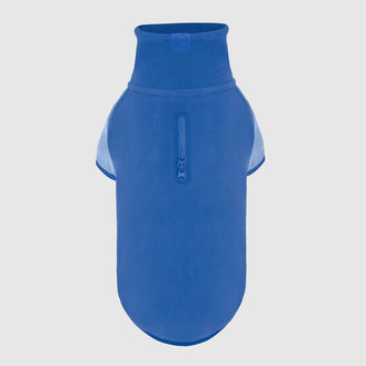 Weather-Resistant Fleece Pullover in Electric Blue, Canada Pooch Dog Sweater || color::electric-blue