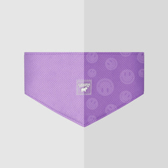 Cooling Bandana Wet Reveal in Wet Reveal Smiley, Canada Pooch, Dog Cooling|| color::purple-smiley|| size::na