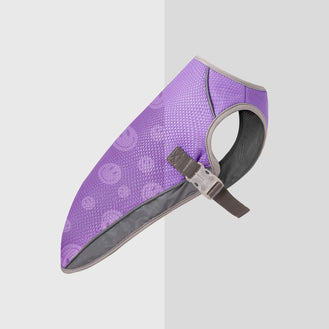 Chill Seeker Cooling Vest Wet Reveal in Wet Reveal Smiley, Canada Pooch, Cooling Vest|| color::purple-smiley|| size::na