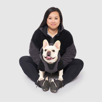 Cool Factor Adult Hoodie in Black Grey, Canada Pooch Human Hoodie|| color::black-grey|| size::M