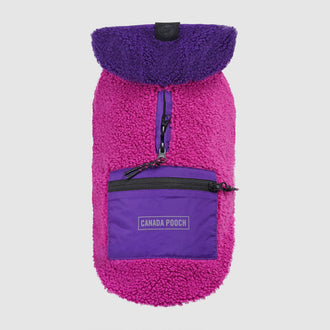 Cool Factor Dog Hoodie in Pink Puriple, Canada Pooch Dog Sweater || color::pink-purple || size::na