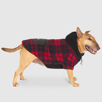 Canada Pooch Thermal Tech Fleece Dog Coat, Red Plaid, 10