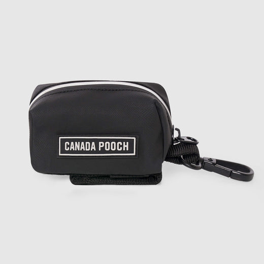 Poop Bag Dispenser in Black, Canada Pooch Dog Walking Essential