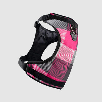 The Everything Dog Harness in Pink Plaid, Canada Pooch Dog Harness || color::pink-plaid || size::na