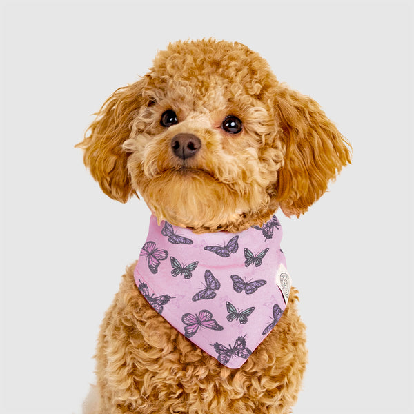 Louis Vuitton Pink Silk Animalle Poodle Print Bandeau Scarf