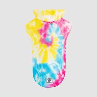 No Authority Dog Hoodie in Tie Dye, Canada Pooch Dog Sweater || color::tie-dye || size::na
