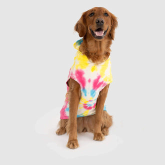 No Authority Dog Hoodie in Tie Dye, Canada Pooch Dog Sweater || color::tie-dye || size::24