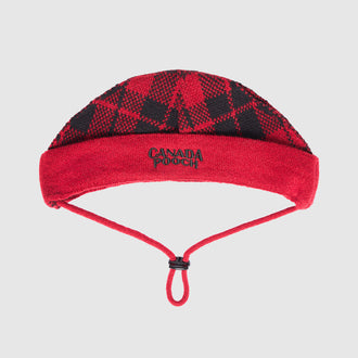 Patterned Beanie in Red Plaid, Canada Pooch Dog Hat|| color::red-plaid|| size::na || name:: na|| weight:: na