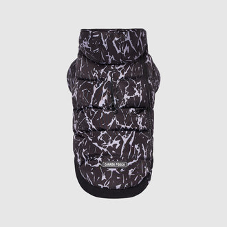 Prism Puffer in black crackle, Canada Pooch, Dog Coat|| color::black-crackle||size::na