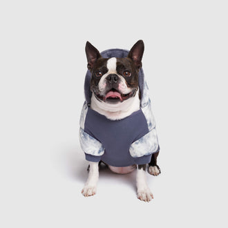 Prism Puffer in Grey Tie Dye, Canada Pooch Dog Parka|| color::grey-tie-dye|| size::16|| name:: Reggie the Boston Terrier|| weight::24