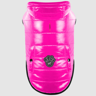 Shiny Puffer Dog Vest in Pink, Canada Pooch Dog Puffer Vest || color::pink || size::na