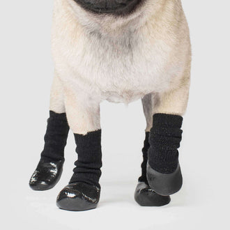 Slouchy Dog Socks in Black, Canada Pooch Dog Socks || color::black || size::M