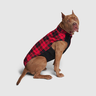 Thermal Tech Fleece in Red Plaid, Canada Pooch Dog Vest