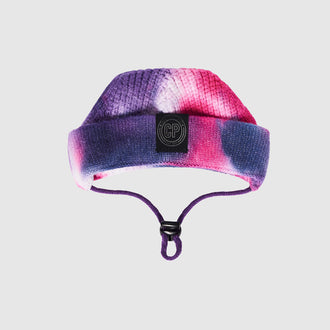 Tie Dye Beanie in purple tie dye, Canada Pooch, Dog Hat|| color::purple-tie-dye|| size::na
