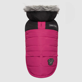The True North Dog Parka in Reflective, Canada Pooch || color::pink|| size::na