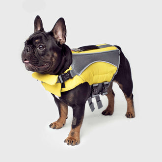 The Wave Ride Life Vest in Yellow, Canada Pooch Dog Life Jacket || color::yellow || size::M