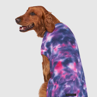 Wild Side Sweater in purple tie dye, Canada Pooch, Dog Sweater || color::purple-tie-dye|| size::24